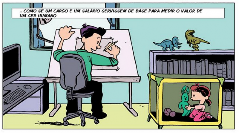 Tirinha de Calvin e Haroldo: Lições de Vida e Família