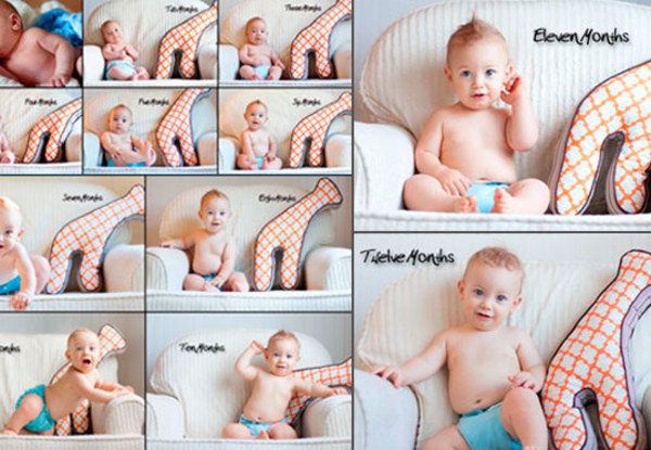 Registro fotográfico de crescimento de bebê — exemplo 5