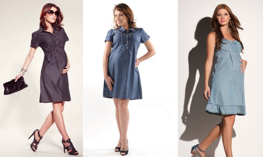 Vestidos jeans para gestantes