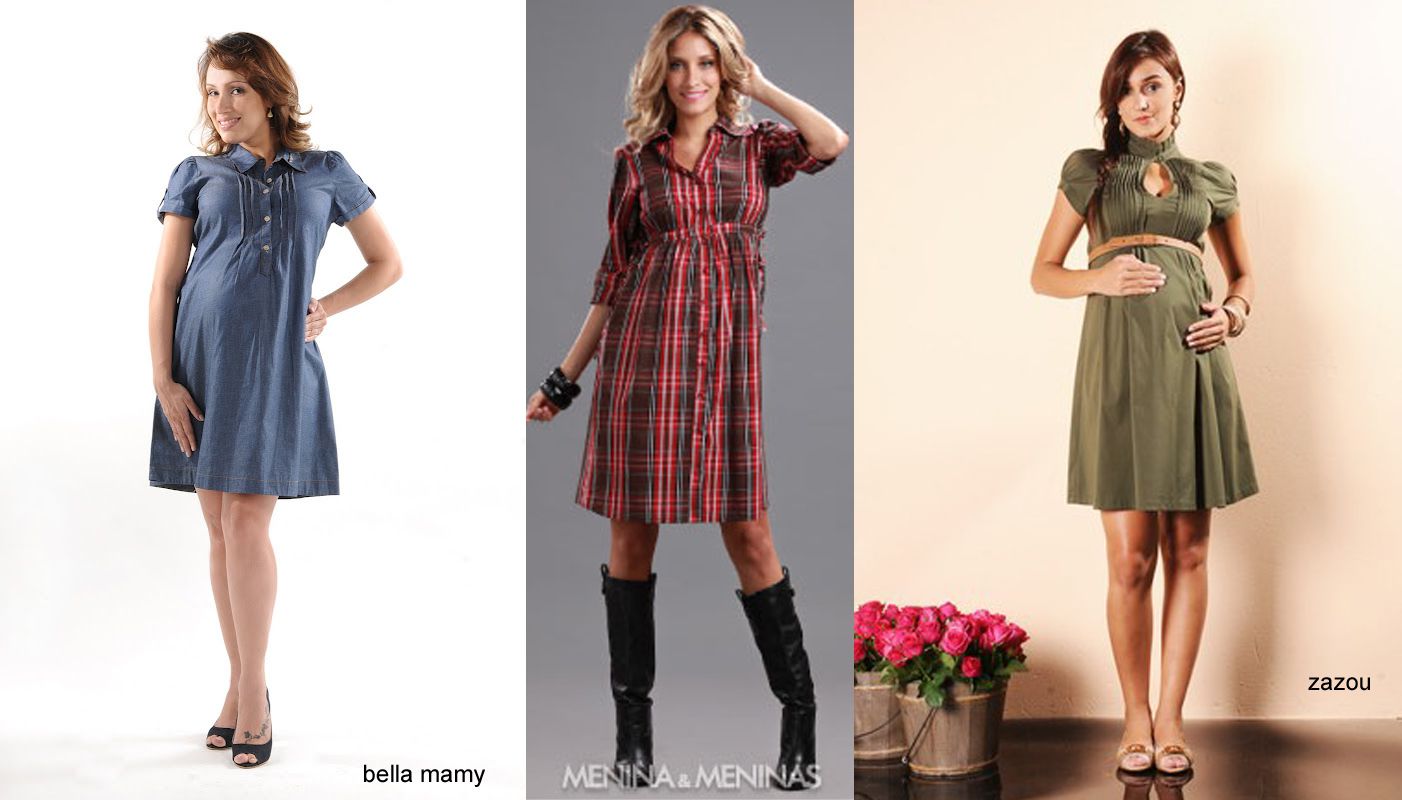 Seleção de vestidos para gestantes