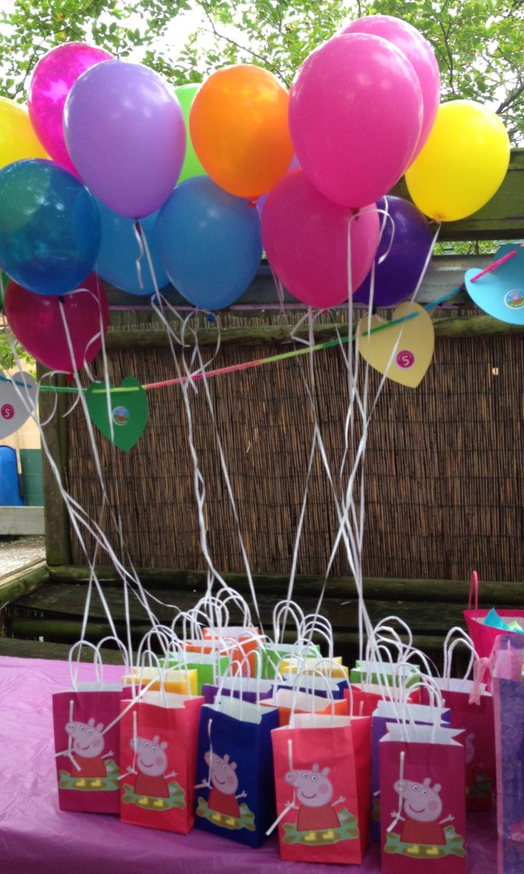 Sacolas de lembrancinha para festa Peppa Pig