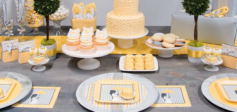 16 ideias para fazer um chá de bebê amarelo