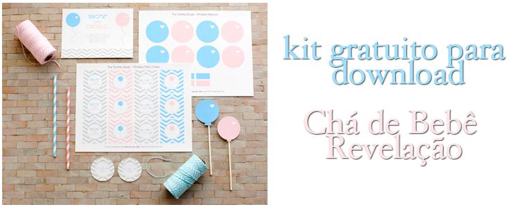 Kit chá de bebê gratuito para download – Revelação