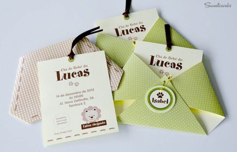 DIY SIMPLES para fazer um LINDO convite chá de bebê