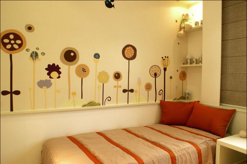 quarto-infantil-feminino-flores-na-parede