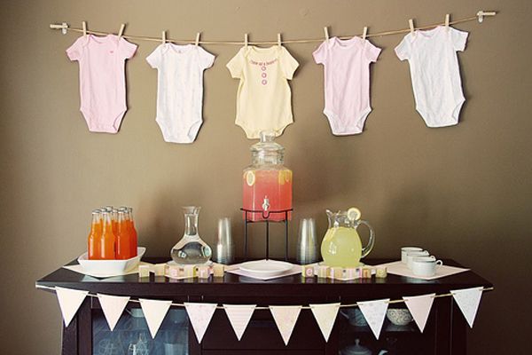 decoração simples e barata para chá de bebê