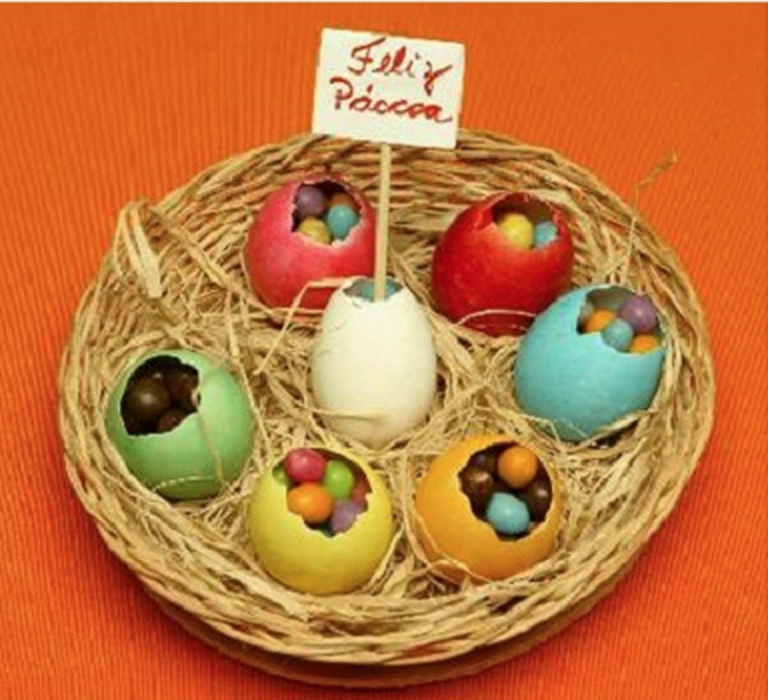 decoração-páscoa-ovos-com-m&ms