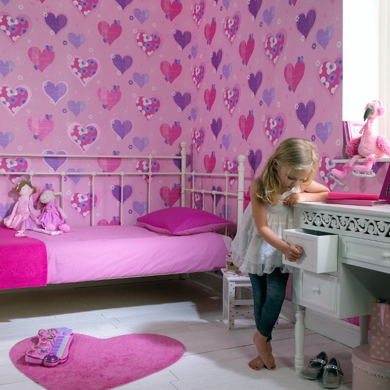 papel-de-parede-quarto-infantil-rosa