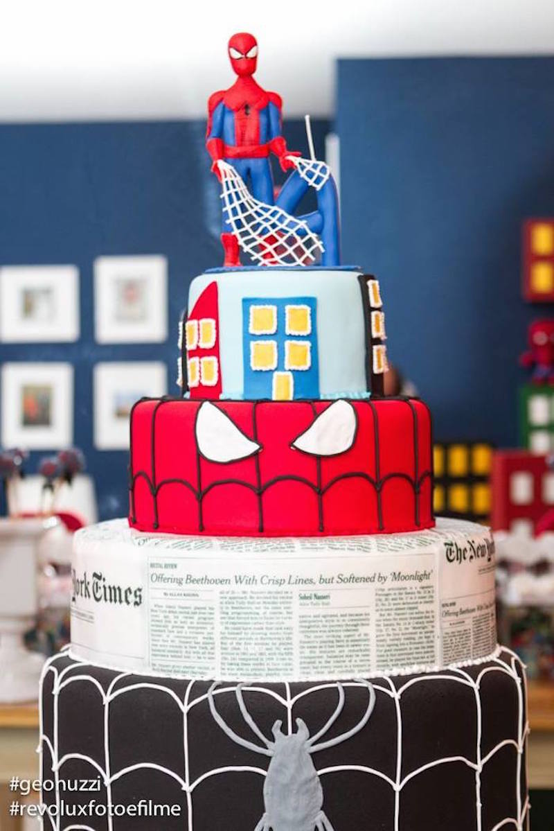 festa-infantil-homem-aranha-bolo