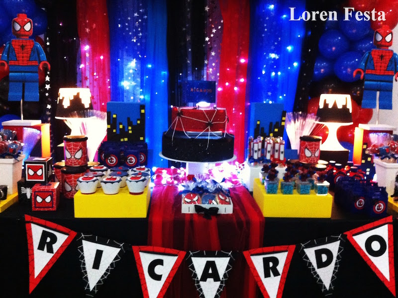 festa-infantil-homem-aranha-lego