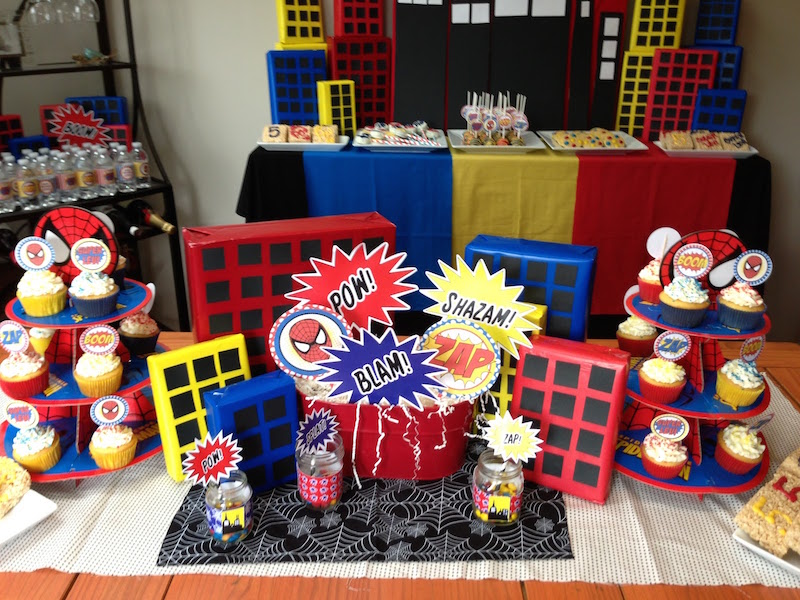 festa-infantil-homem-aranha-mesa