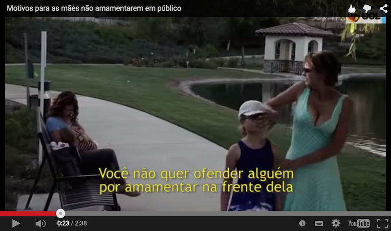 Vídeo irônico sugere 4 motivos para não amamentar em público