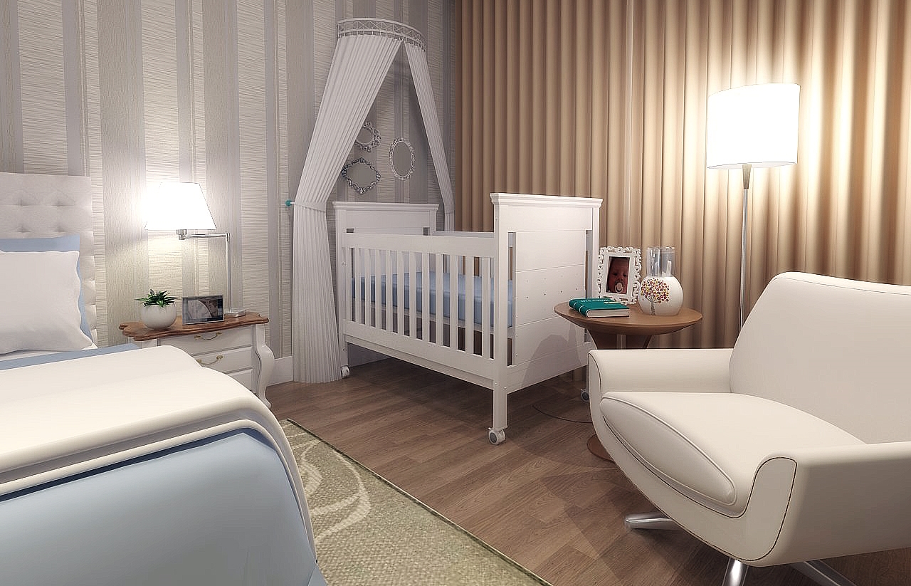 Quarto Compartilhado Entre o Casal e o Bebê