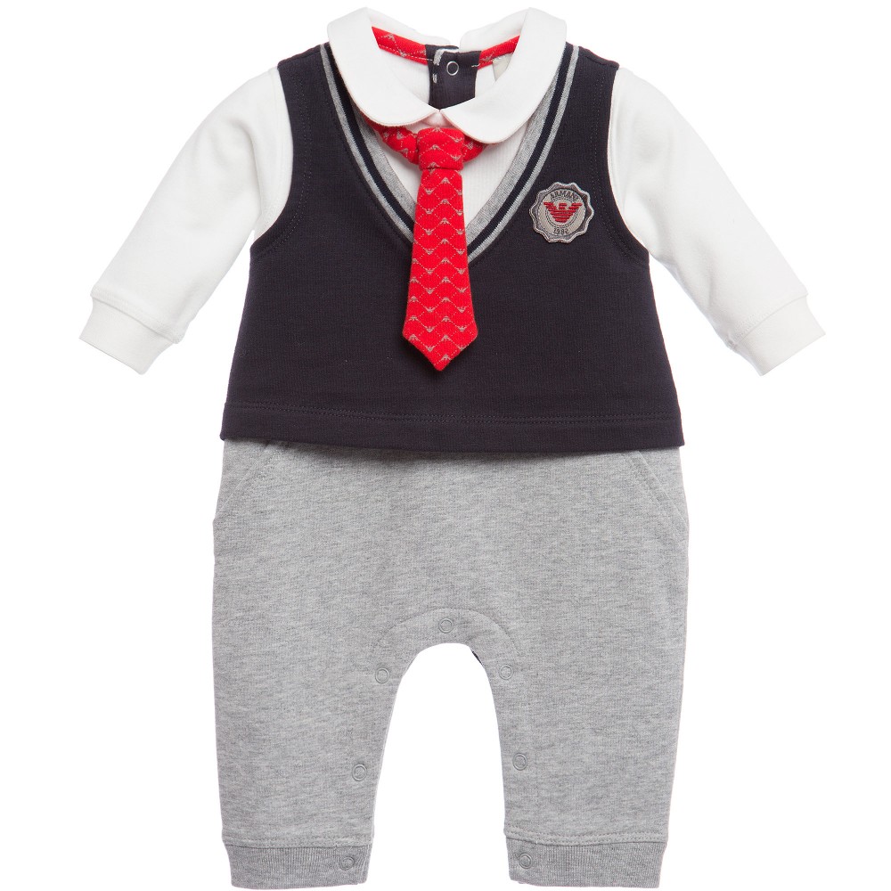 bebê boutique macacão com gravata armani