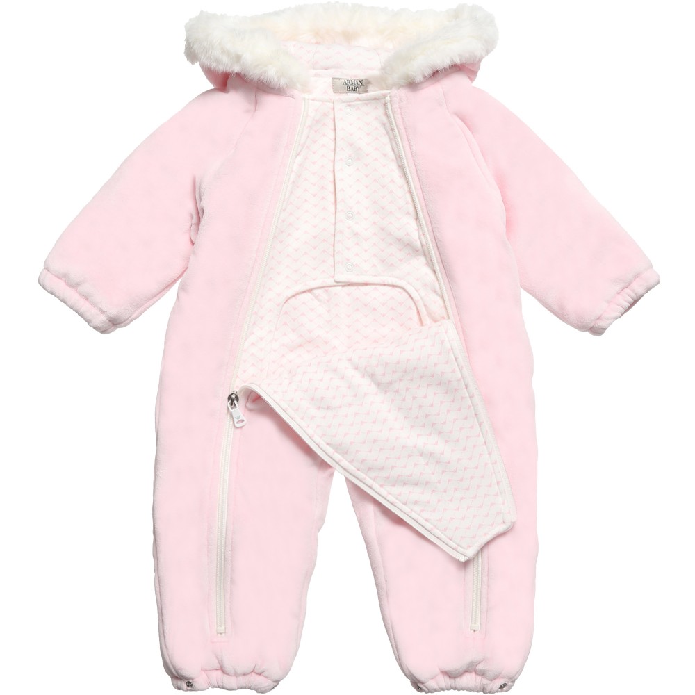 bebê boutique macacão rosa armani