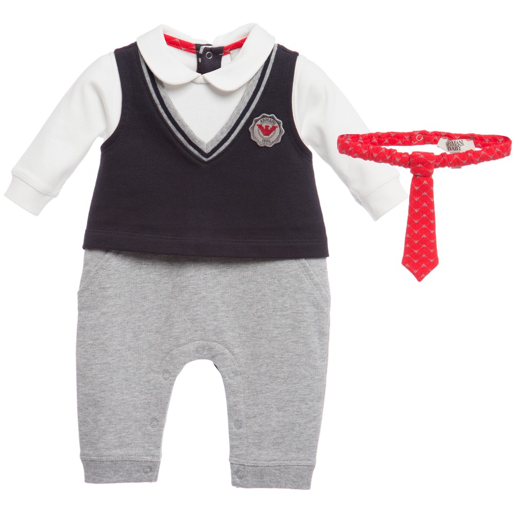 bebê boutique macacão sem gravata armani