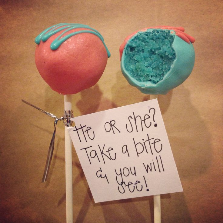 chá de bebê revelação cake pop