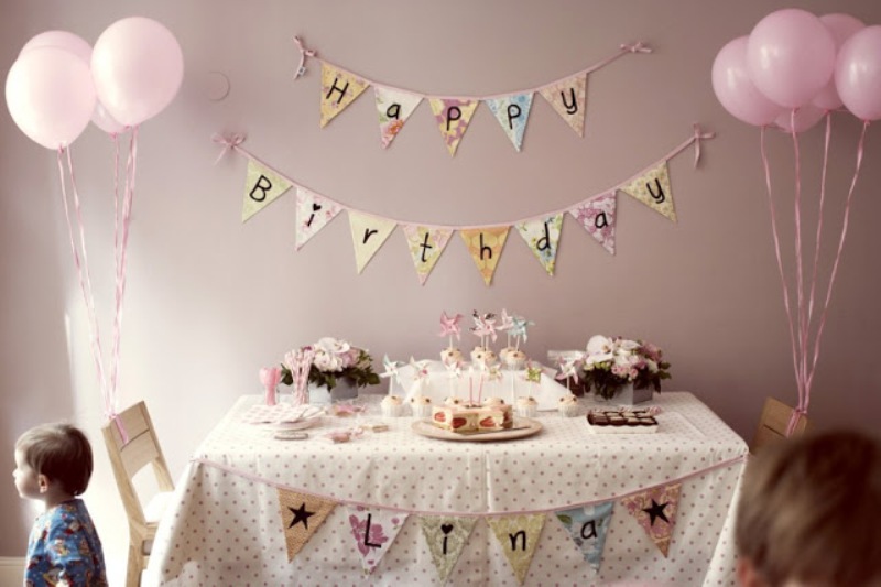 decoração festa infantil simples e barata - painel de fundo