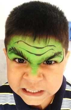 festa infantil vingadores pintura facial hulk