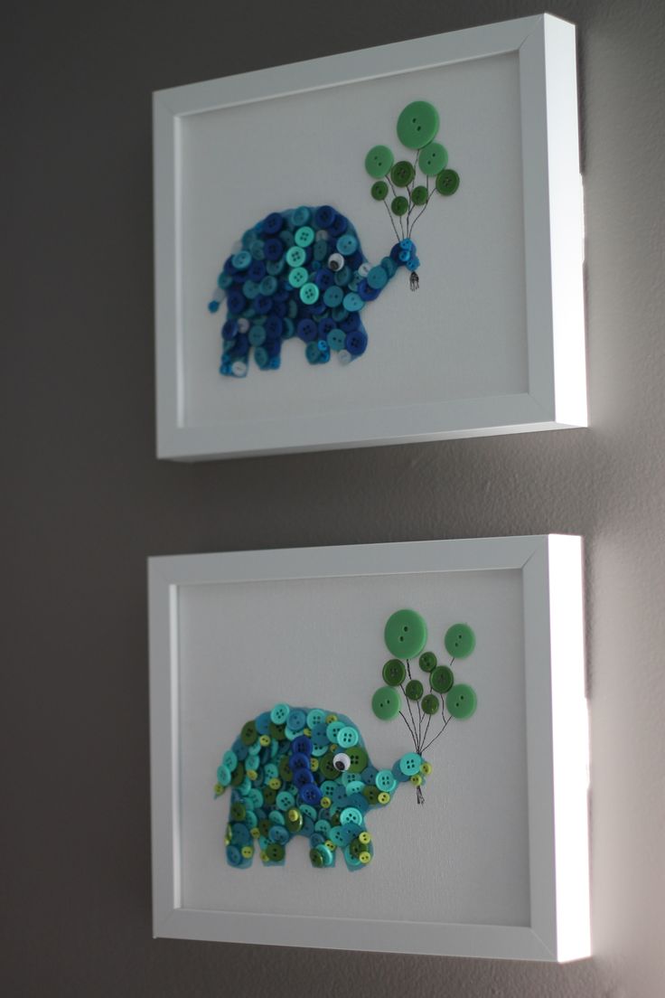 quadro para quarto de bebê botões