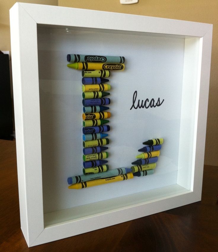 quadro para quarto de bebê giz de cera