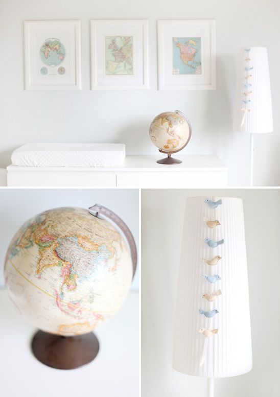 quadro para quarto de bebê mapa mundi