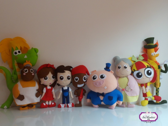 festa infantil bonecos kit turma feltro