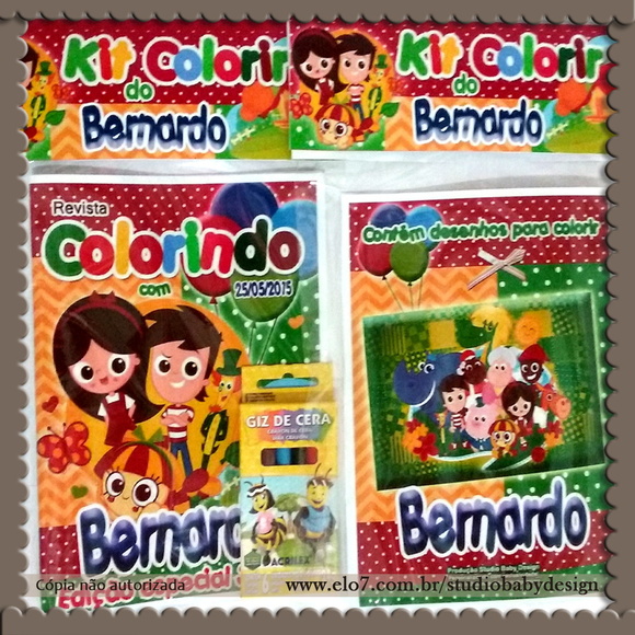 festa infantil sítio do pica pau amarelo kit de colorir