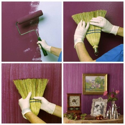papel de parede pintura DIY