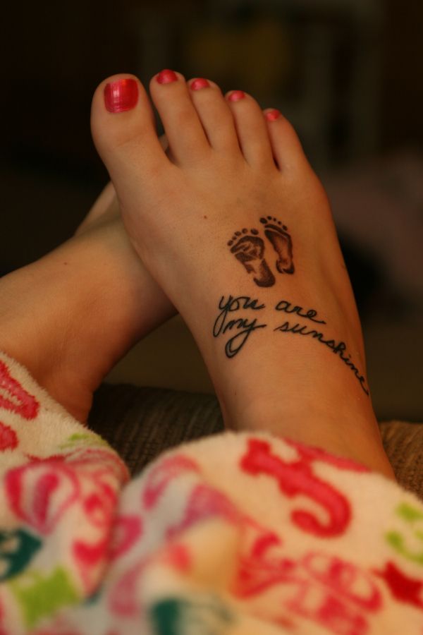 tatuagens para filhos pés