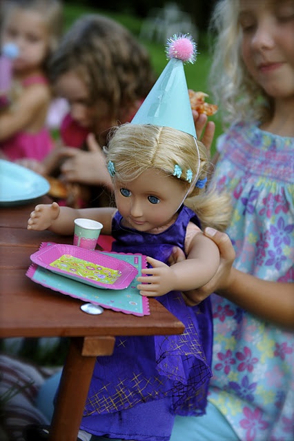 festa infantil chá de bonecas mesa