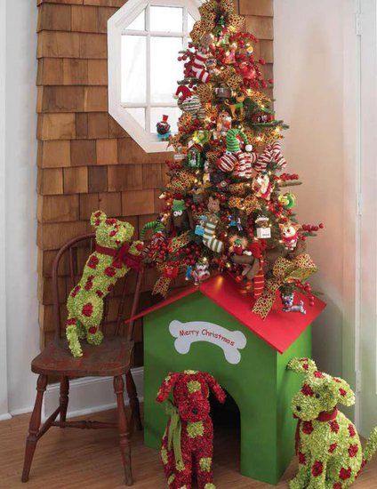natal - árvore de cachorros