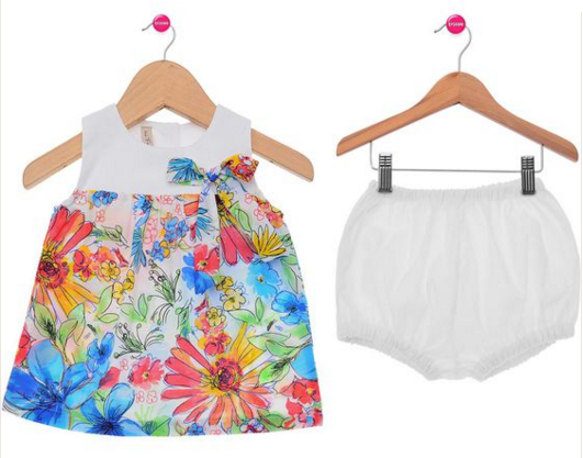 natal presentes 1 a 3 anos vestido floral