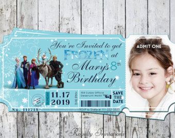 convite frozen ticket