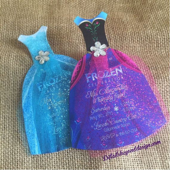 convite frozen vestidos