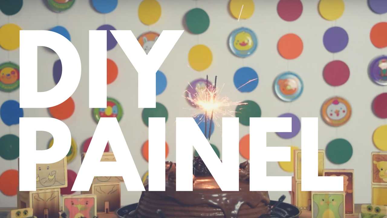 Diy com Nestlé: Painel colorido para festa infantil