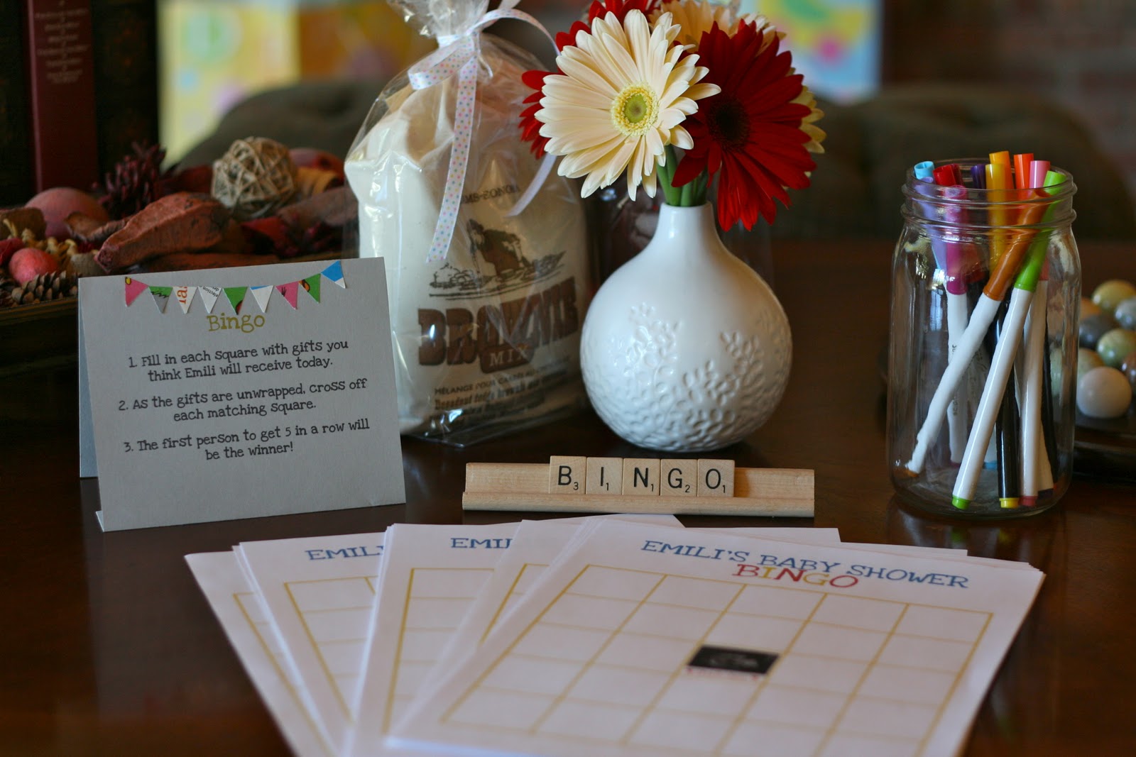 bingo chá de bebê brincadeira
