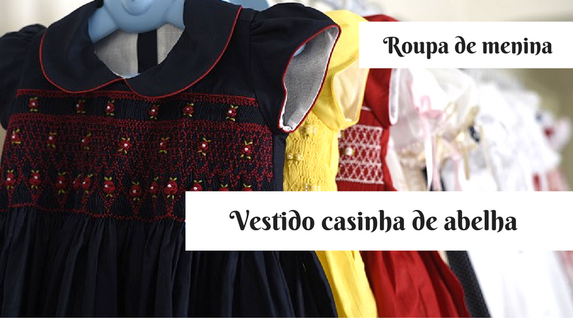 Roupa de menina: vestido casinha de abelha – lindo modelo!