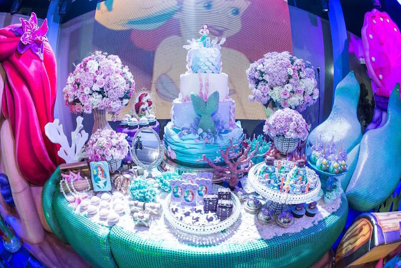 festa-infantil-decoração-pequena-sereia
