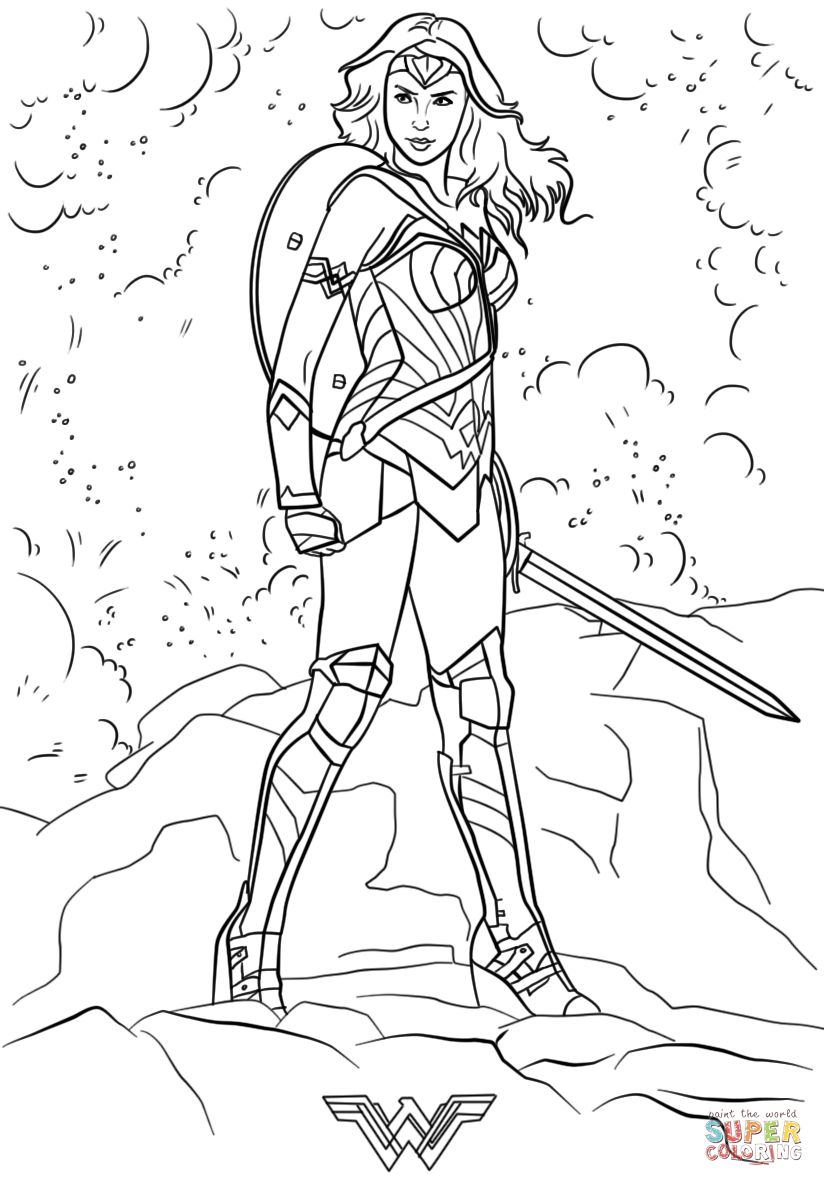 desenhos para colorir Mulher Maravilha