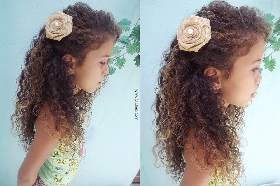 penteado cabelo cacheado infantil menina