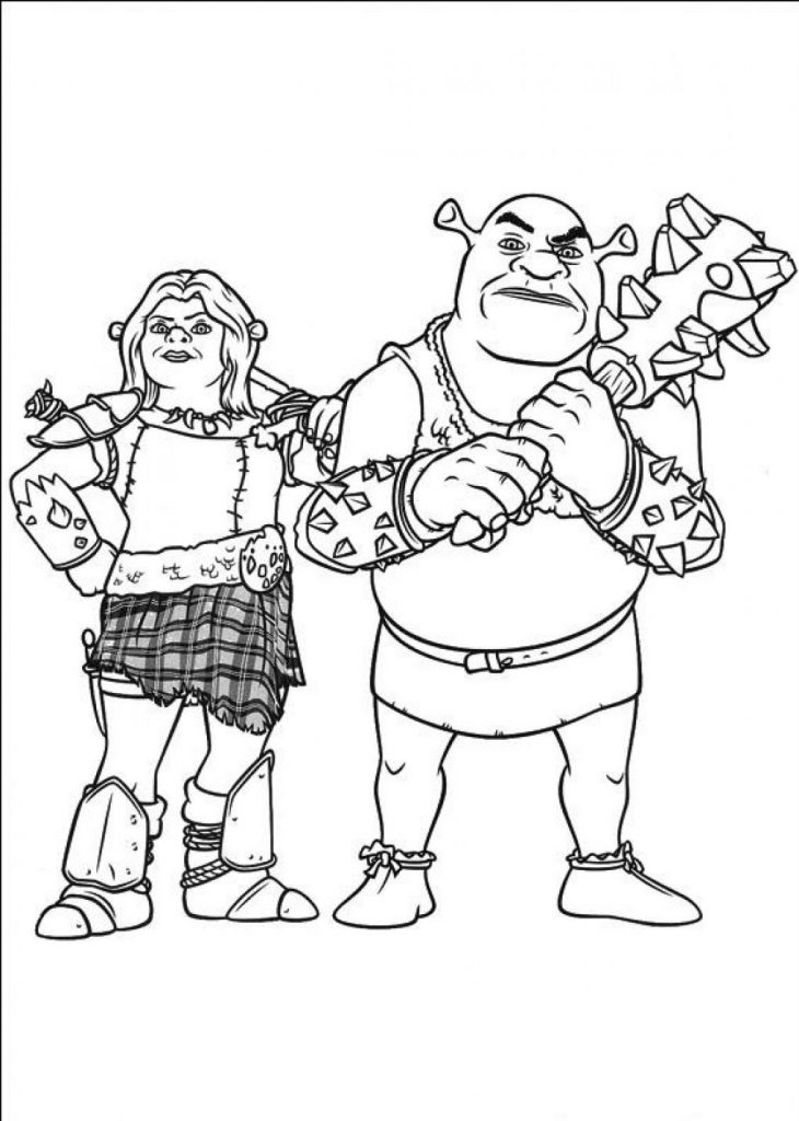 Shrek desenho para colorir