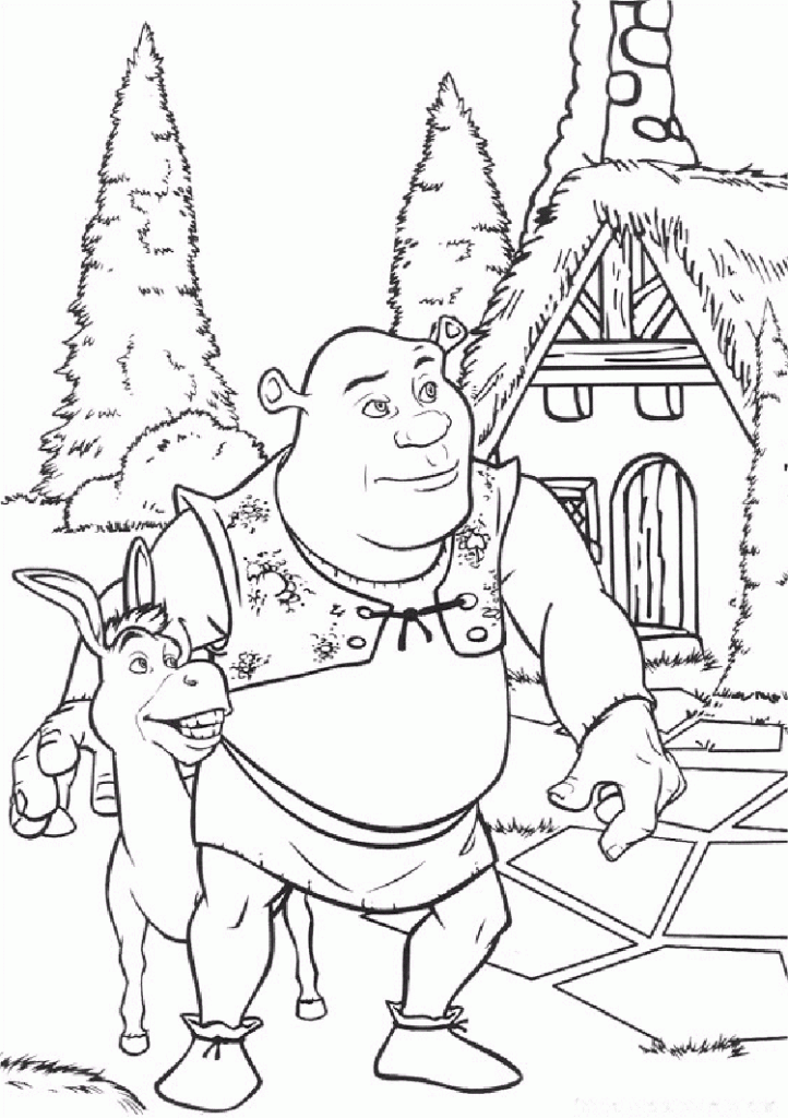 Shrek colorir imprimir grátis