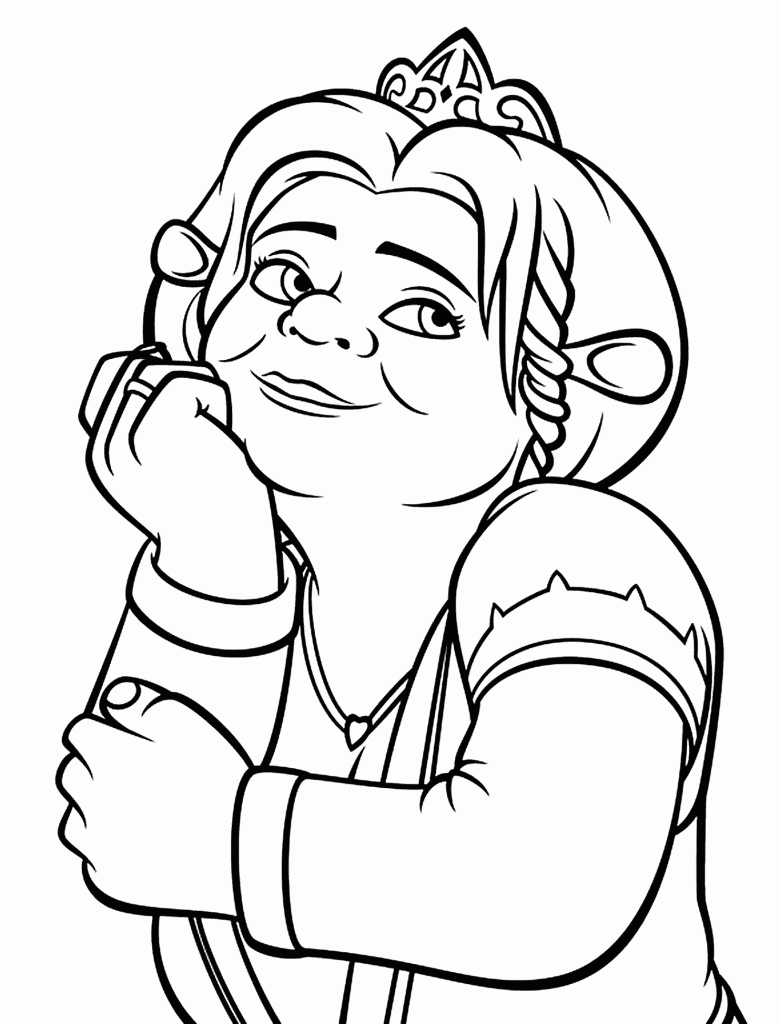 Fiona Shrek desenho colorir