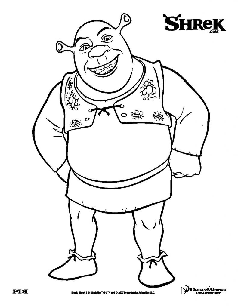 Shrek colorir