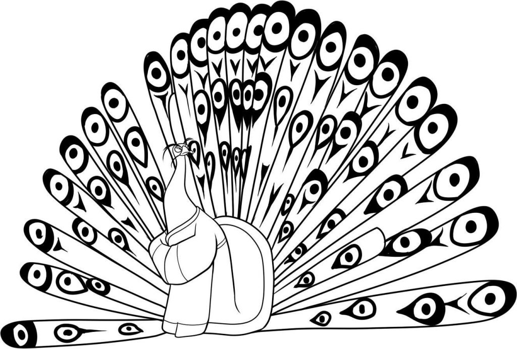 Kung Fu Panda cena para colorir