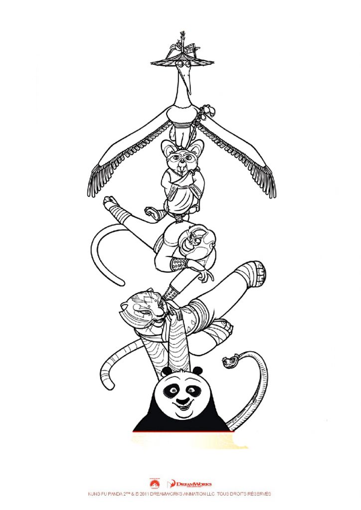 Kung Fu Panda para colorir