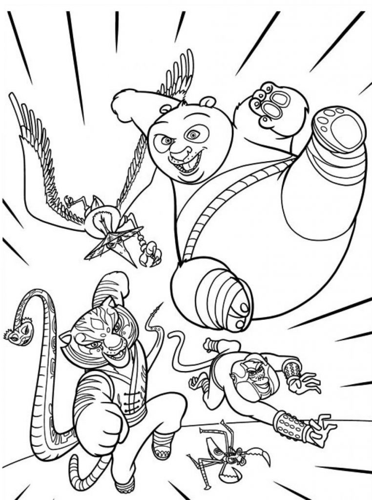 Kung Fu Panda personagem colorir