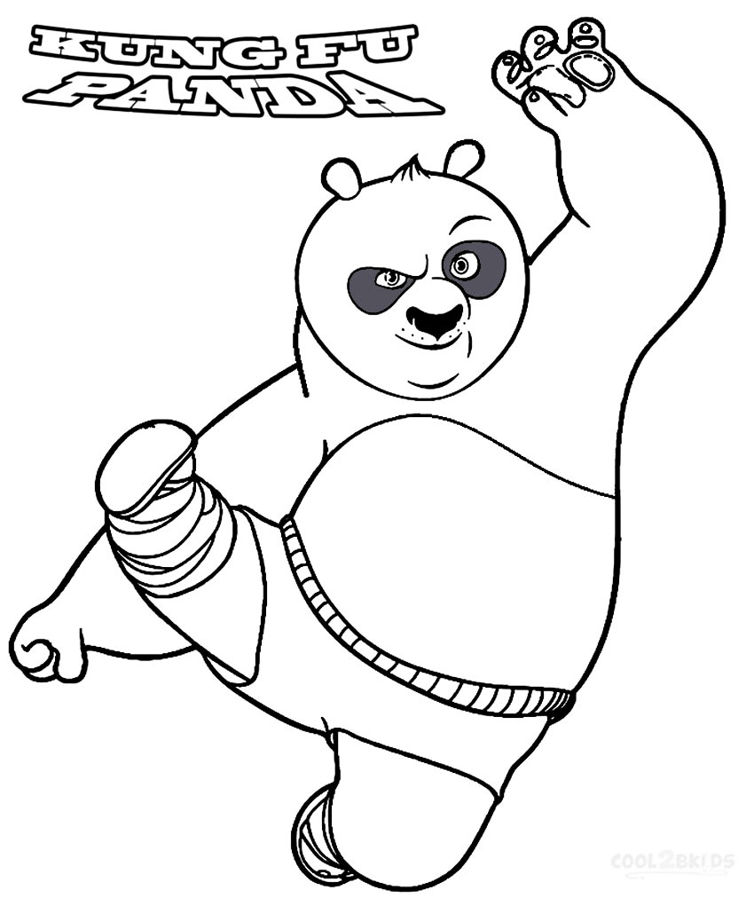 Po panda para colorir imprimir