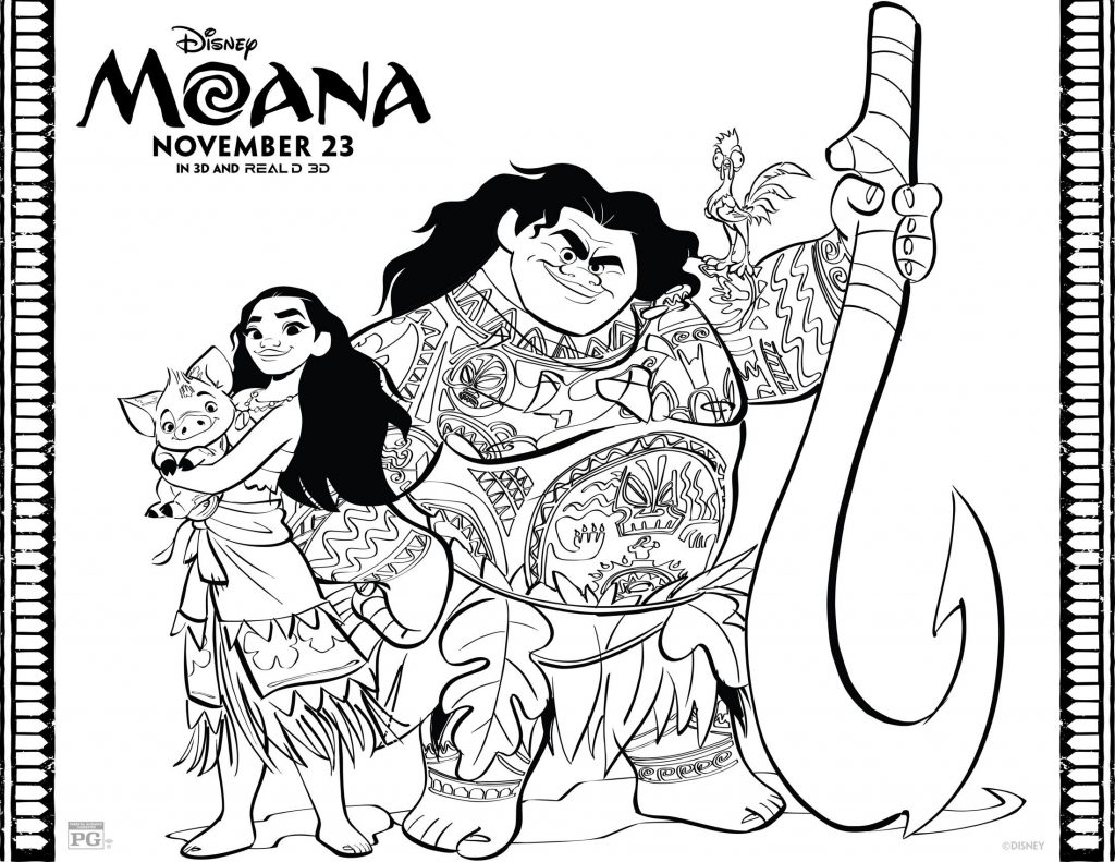 desenhos para colorir Moana